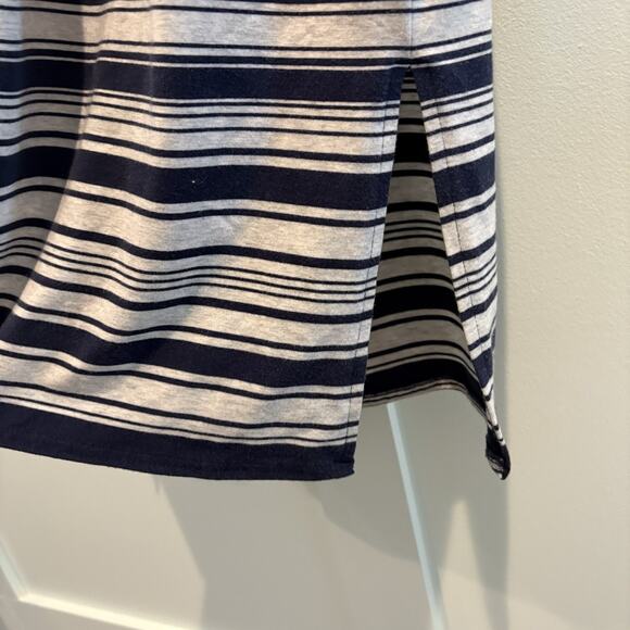 Zenergy Chico’s Maxi Dress Women XL (3) Blue White Stripe Nautical Sailor Cruise - Picture 7 of 15